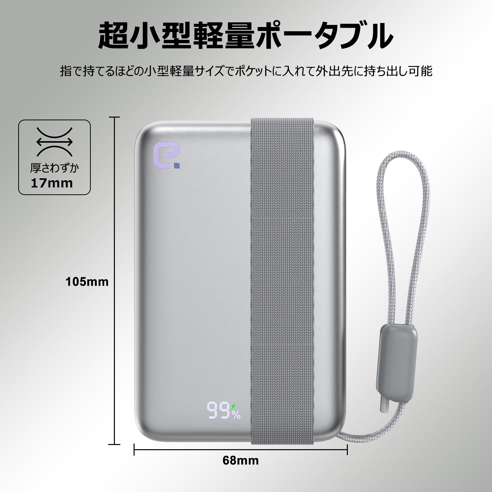 NEOCORE MAX+ 10000mAhモバイルバッテリー マグセーフ ATL準固体セル採用