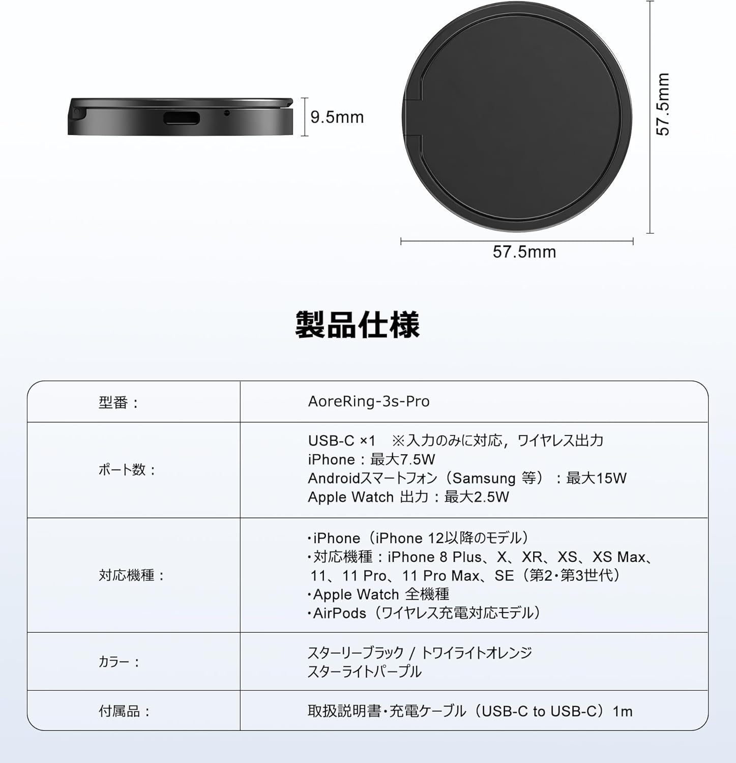AeroRing 3S Pro MagSafe対応 スマホリング ワイヤレス充電